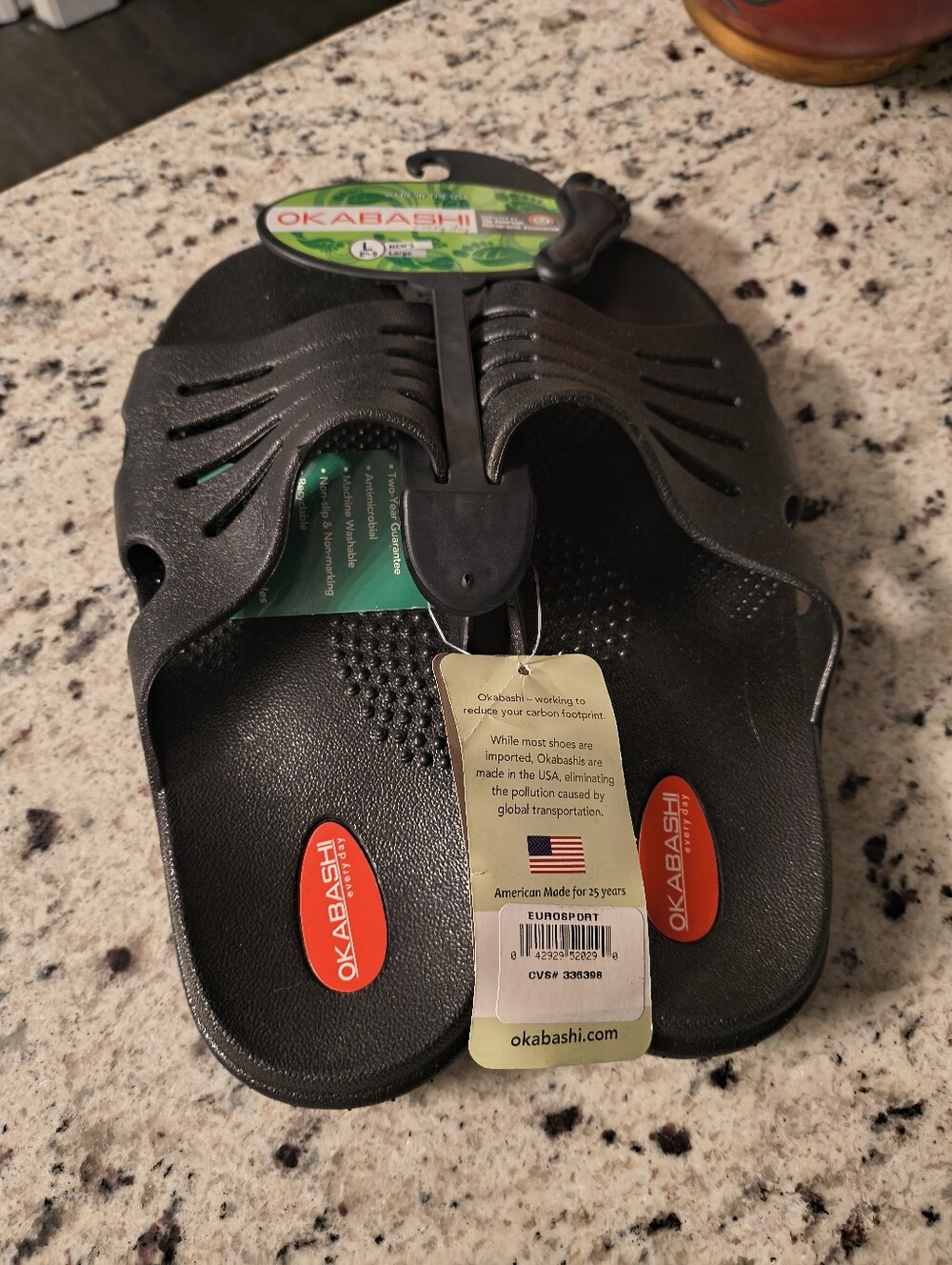 Okabashi Black Men's Slide Sandals